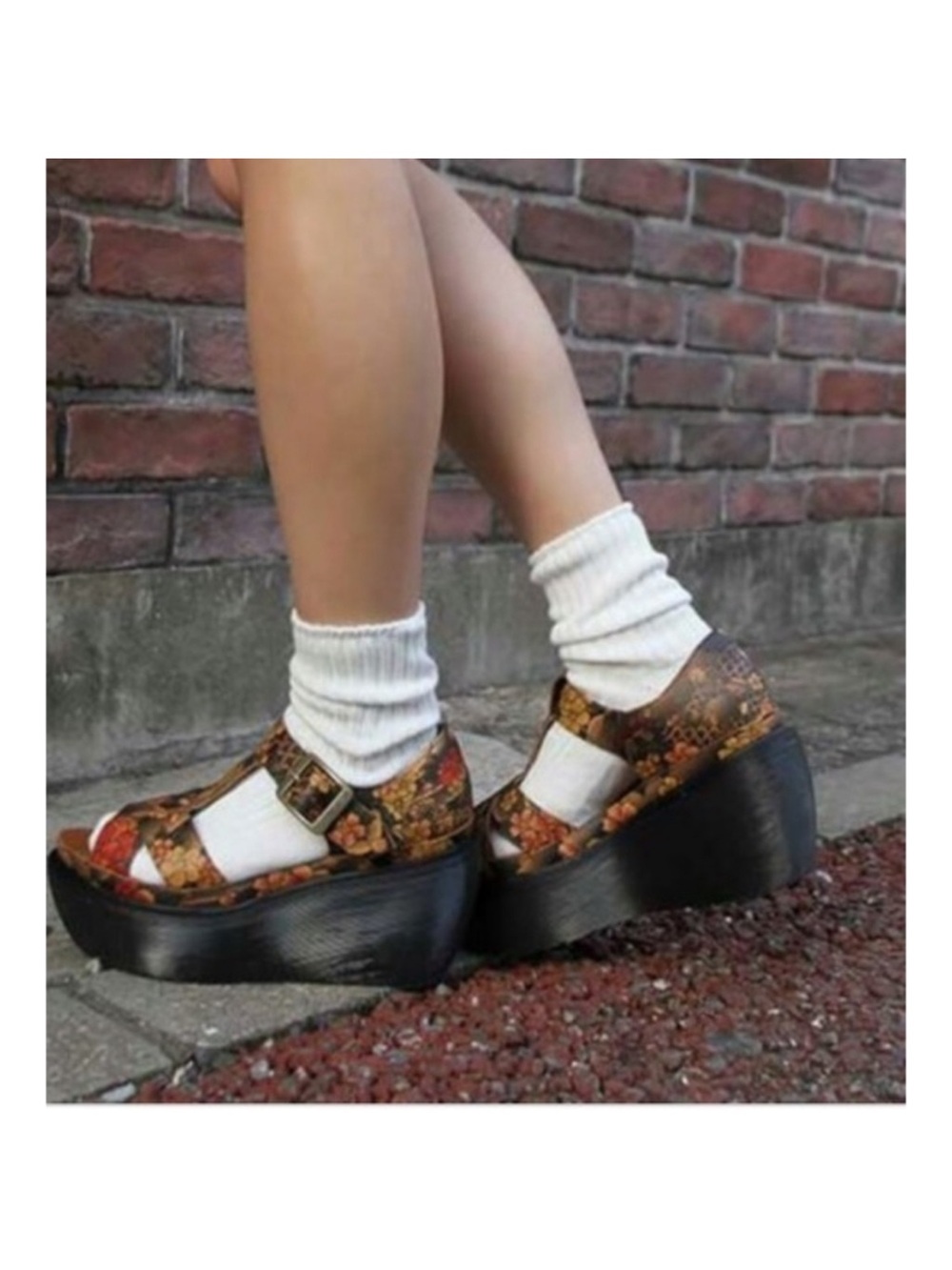 Dr. Martens Adaya Evisu Wagara Tattoo Sandals Tan Size 9 EUC
